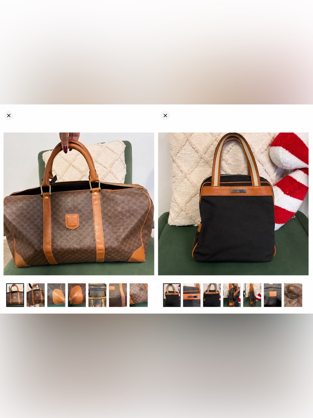 Celine Monogram Duffle + Gucci Vintage Crossbody
